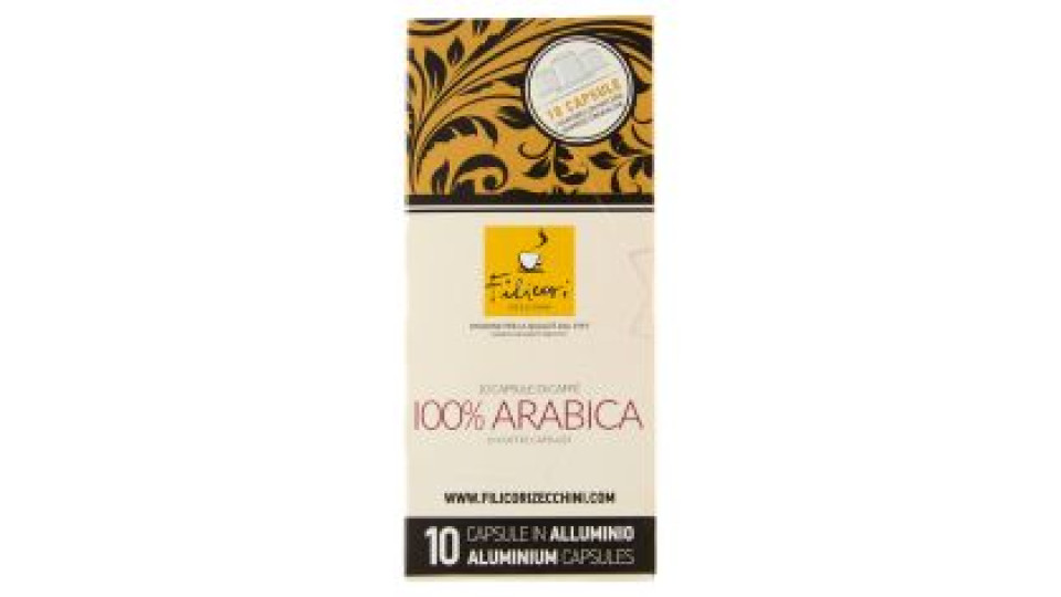 Filicori Zecchini 10 Capsule di Caffè 100% Arabica Compatibili con Nespresso Original Line 10 x 5,5g