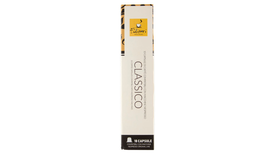 Filicori Zecchini 10 Capsule di Caffè Classico Compatibili con Nespresso Original Line 10 x 5,5 g