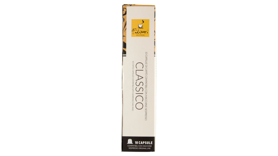 Filicori Zecchini 10 Capsule di Caffè Classico Compatibili con Nespresso Original Line 10 x 5,5 g