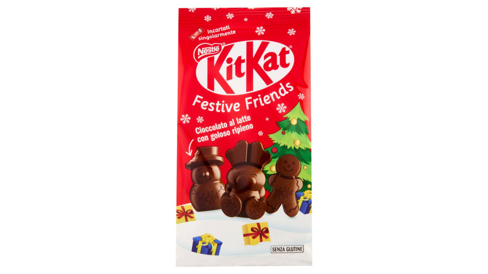 GALAK Festive Friends Personaggi di Cioccolato al Latte con Smarties Sacchetto 147g