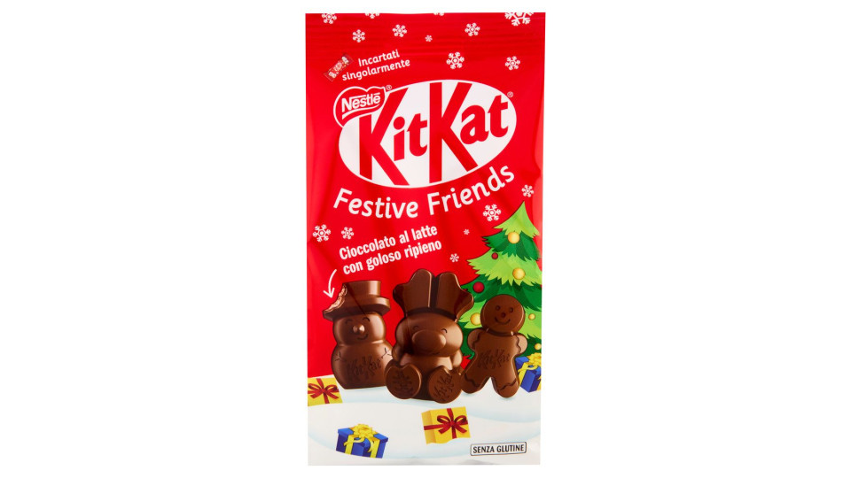 GALAK Festive Friends Personaggi di Cioccolato al Latte con Smarties Sacchetto 147g
