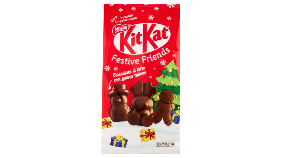 GALAK Festive Friends Personaggi di Cioccolato al Latte con Smarties Sacchetto 147g