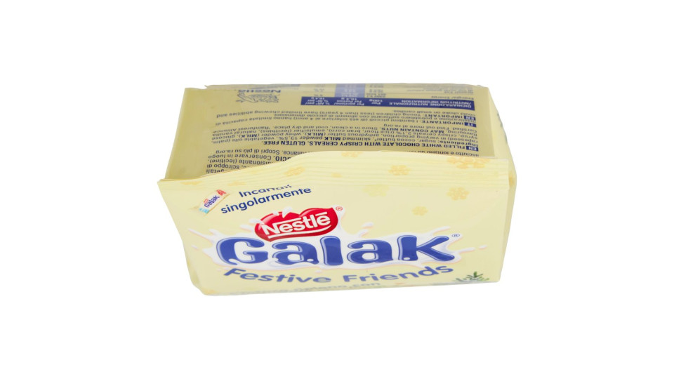GALAK Festive Friends Personaggi di Cioccolato Bianco e Cereali Sacchetto 147g