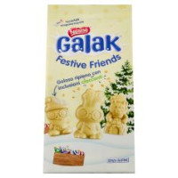 GALAK Festive Friends Personaggi di Cioccolato Bianco e Cereali Sacchetto 147g