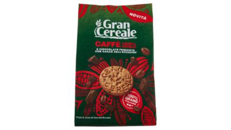 Gran Cereale Biscotti con Caffè 100% Arabica e Cioccolato Fondente con Fave dell'Ecuador 280g