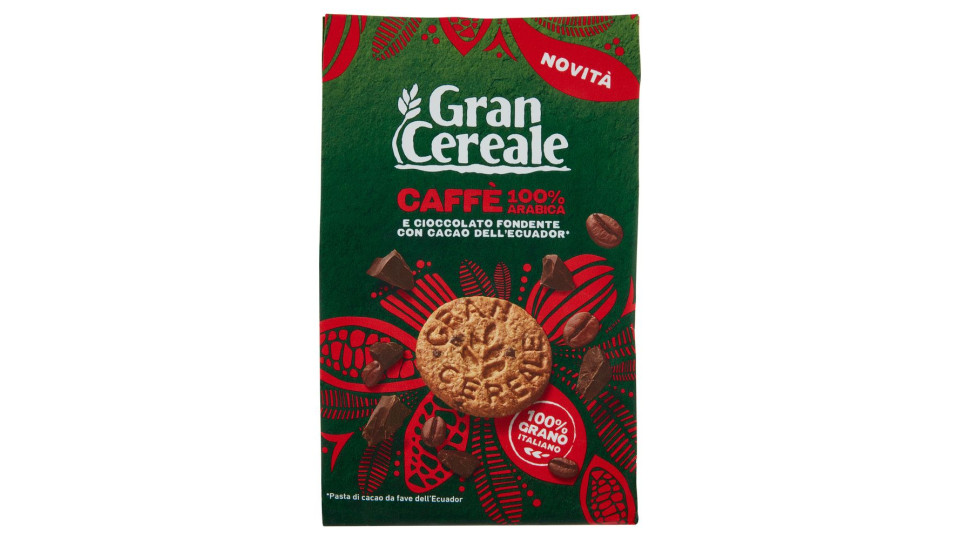 Gran Cereale Biscotti con Caffè 100% Arabica e Cioccolato Fondente con Fave dell'Ecuador 280g