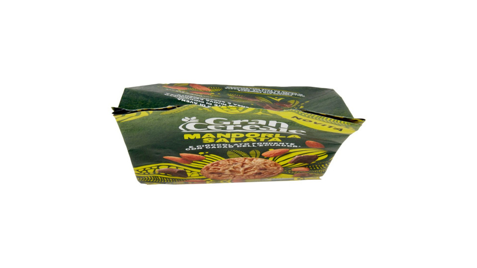 Gran Cereale Biscotti con Mandorla Salata e Cioccolato Fondente con Fave dell'Ecuador 280g