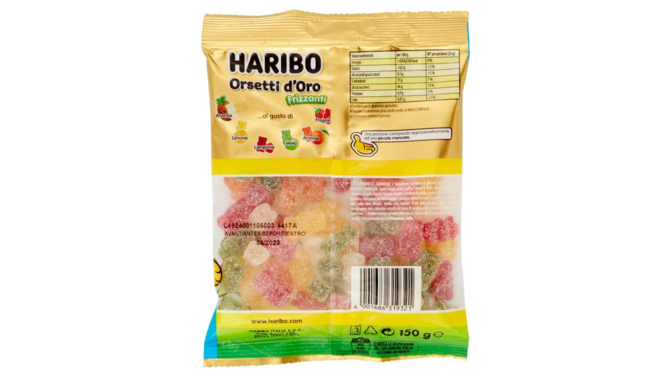 Haribo Orsetti d'Oro Frizzanti 150 g