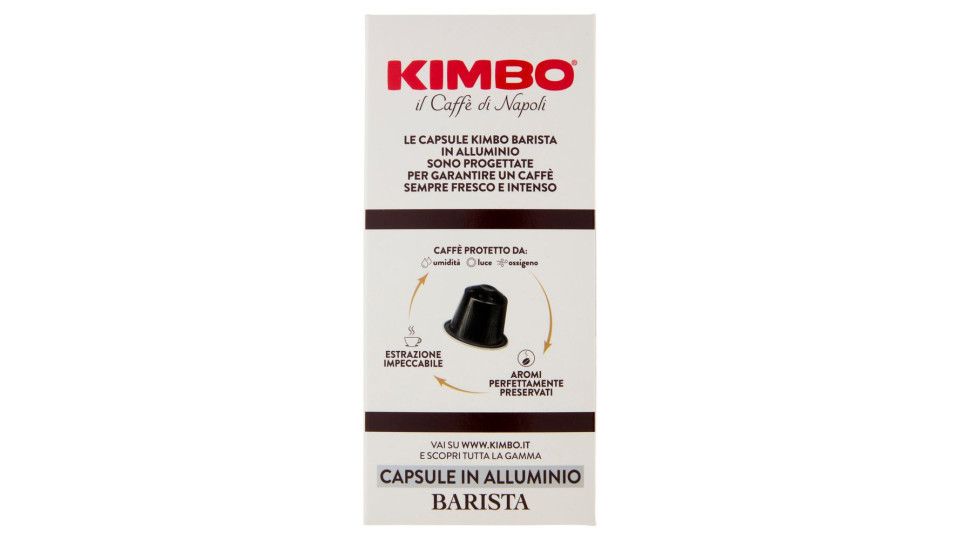 Kimbo Espresso Barista Ristretto Capsule Compatibili con Macchine Nespresso* Original 30 x 5,5 g