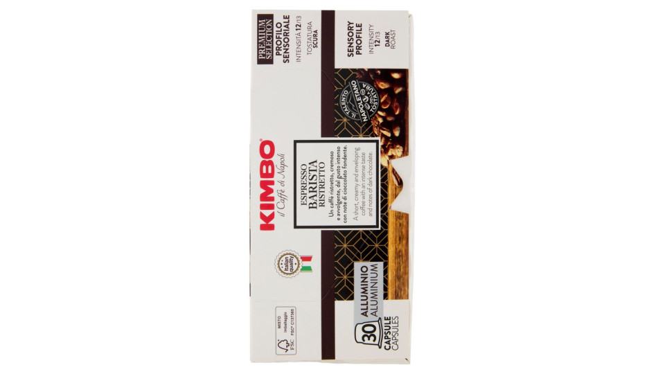 Kimbo Espresso Barista Ristretto Capsule Compatibili con Macchine Nespresso* Original 30 x 5,5 g