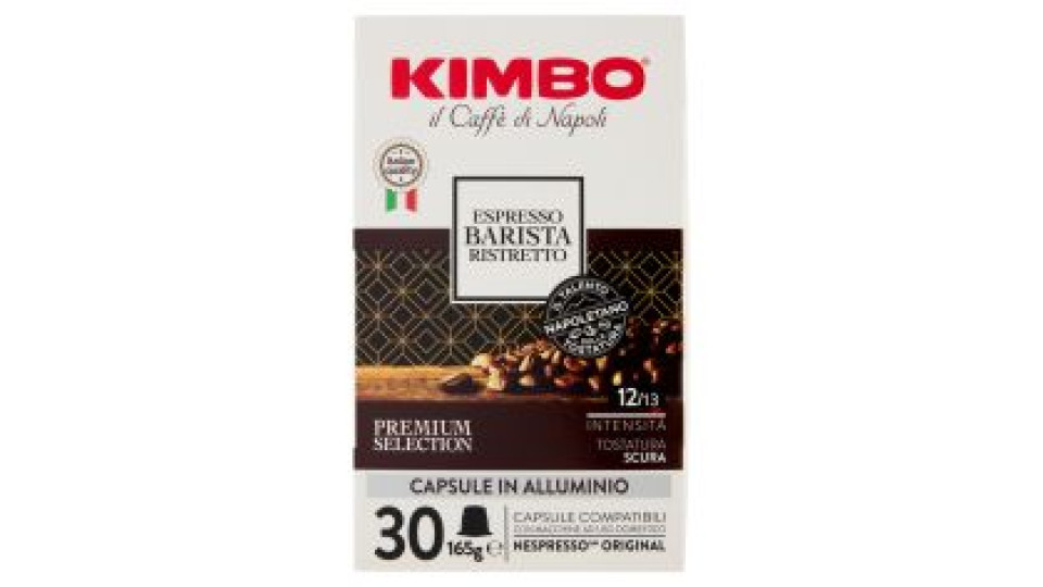 Kimbo Espresso Barista Ristretto Capsule Compatibili con Macchine Nespresso* Original 30 x 5,5 g