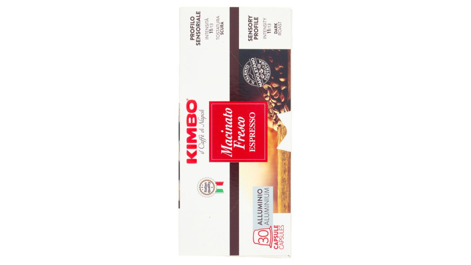 Kimbo Macinato Fresco Capsule Compatibili con Macchine Nespresso* Original 30 x 5,5 g