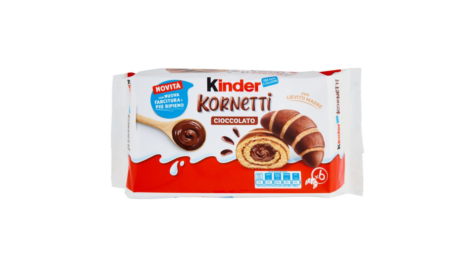 kinder Kornetti Cioccolato 6 x 45 g