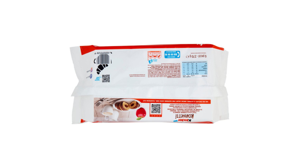 kinder Kornetti Cioccolato 6 x 45 g