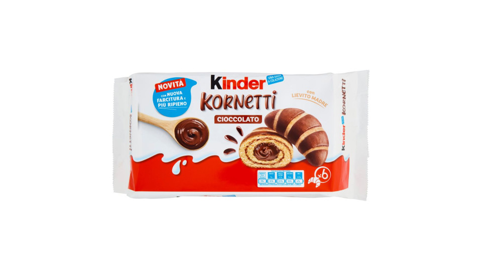 kinder Kornetti Cioccolato 6 x 45 g