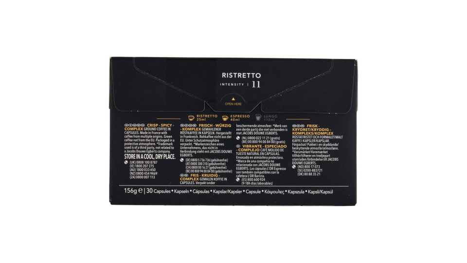 L'Or Espresso Ristretto 11- 40 Capsule Caffè Compatibili con Macchine Nespresso*® Original 208g