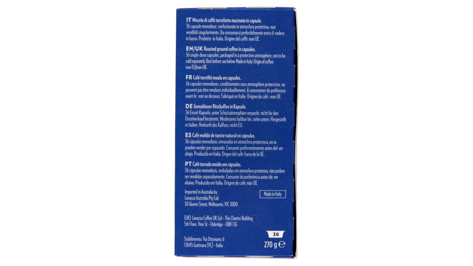 Lavazza A Modo Mio crema e gusto Classico 36 Capsule 270 g