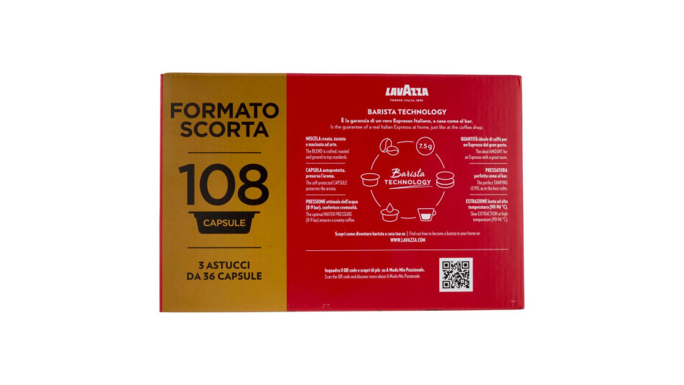 Lavazza A Modo Mio Passionale 108 Capsule 810 g