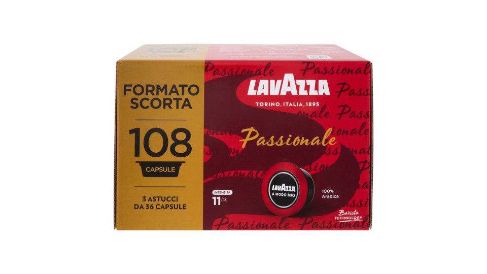 Lavazza A Modo Mio Passionale 108 Capsule 810 g
