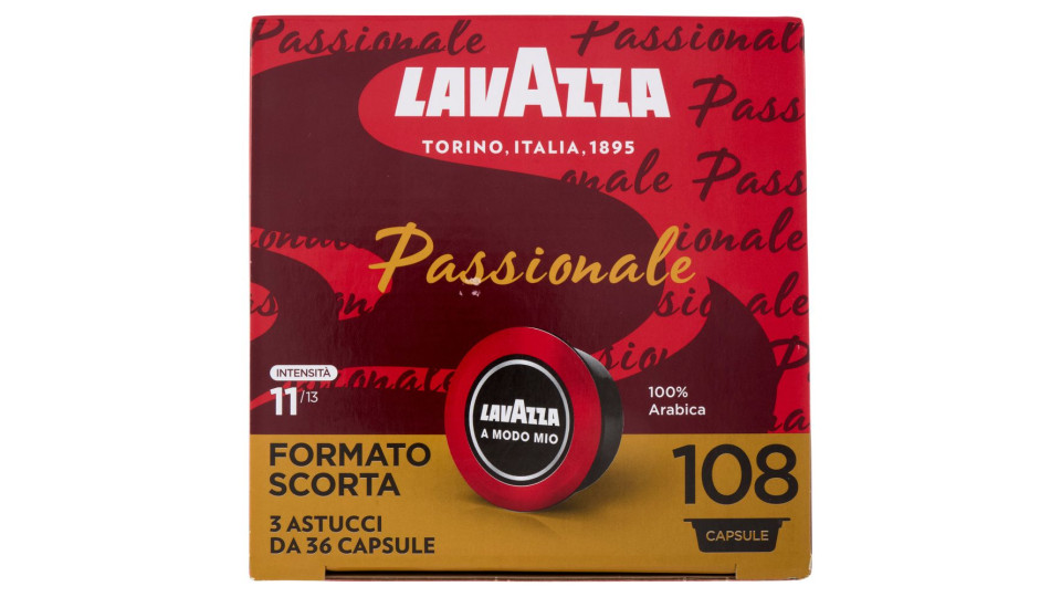 Lavazza A Modo Mio Passionale 108 Capsule 810 g
