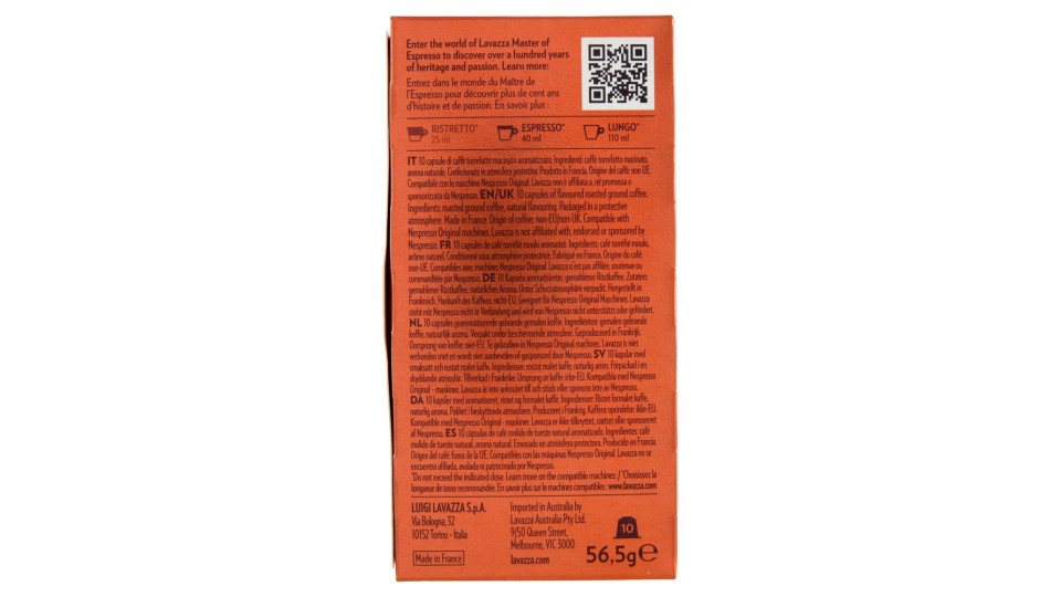Lavazza espresso Gourmet Caramel Compatible with Nespresso Original Machines 10 Capsule 56,5 g