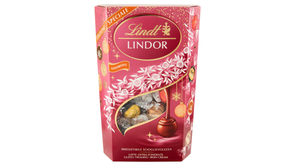Lindt Lindor Cioccolatini assortiti Scatola limited edition Natale 337 g