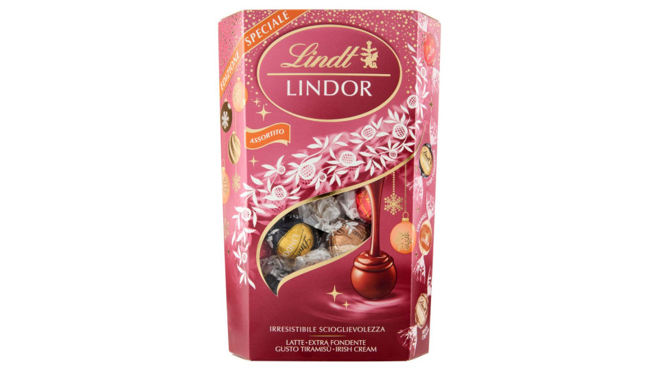 Lindt Lindor Cioccolatini assortiti Scatola limited edition Natale 337 g