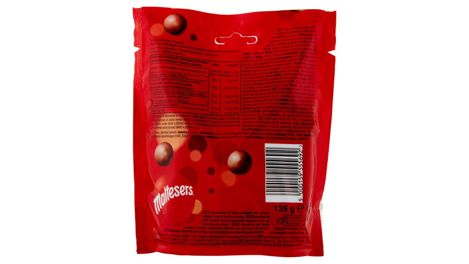 Maltesers croccanti praline al malto ricoperte di cioccolato al latte 135 g