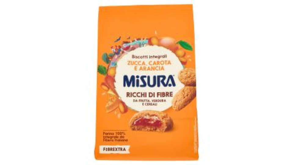 Misura Fibrextra Biscotti integrali Zucca, Carota e Arancia 260 g