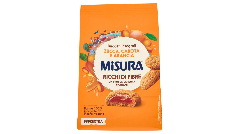 Misura Fibrextra Biscotti integrali Zucca, Carota e Arancia 260 g
