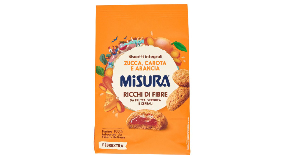 Misura Fibrextra Biscotti integrali Zucca, Carota e Arancia 260 g