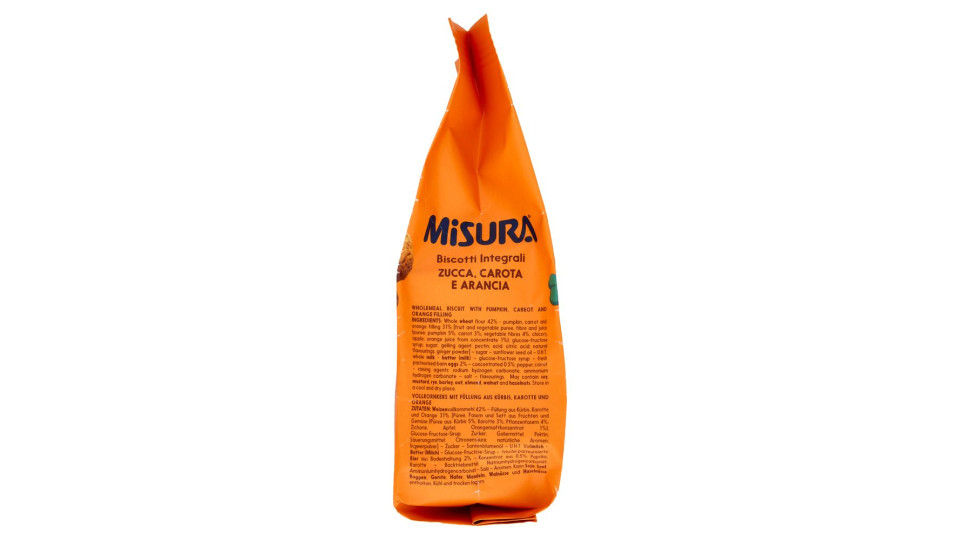 Misura Fibrextra Biscotti integrali Zucca, Carota e Arancia 260 g