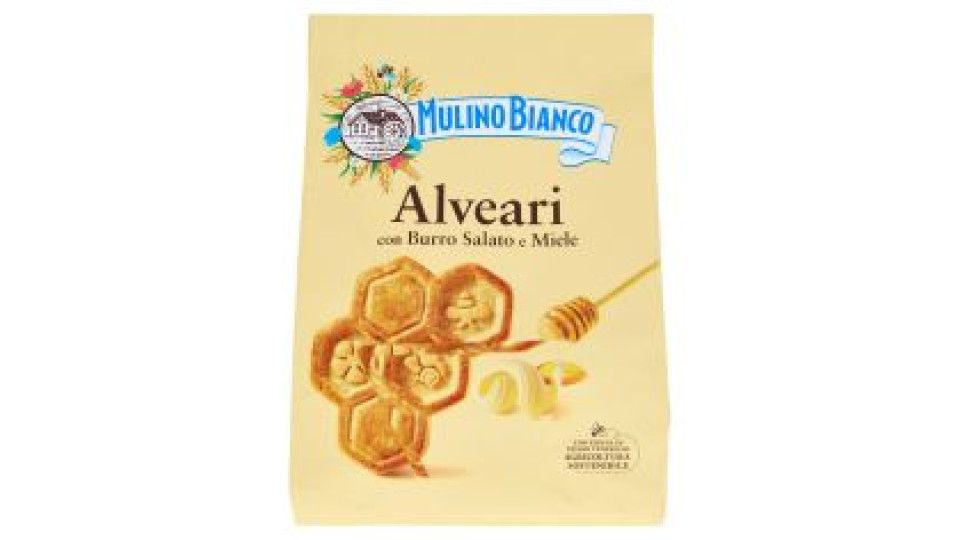 Mulino Bianco Alveari Biscotti con Burro Salato e Miele 600g
