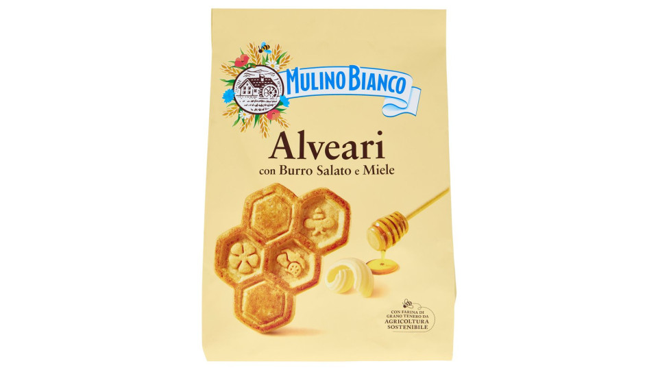 Mulino Bianco Alveari Biscotti con Burro Salato e Miele 600g