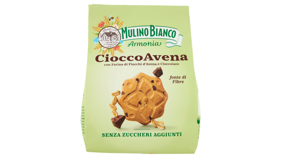 Mulino Bianco Armonia CioccoAvena Biscotti Farina Avena e Cioccolato Senza Zuccheri Aggiunti 270g