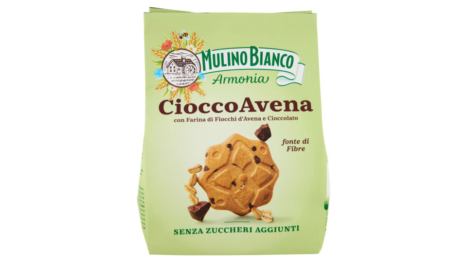 Mulino Bianco Armonia CioccoAvena Biscotti Farina Avena e Cioccolato Senza Zuccheri Aggiunti 270g