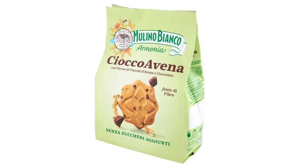 Mulino Bianco Armonia CioccoAvena Biscotti Farina Avena e Cioccolato Senza Zuccheri Aggiunti 270g
