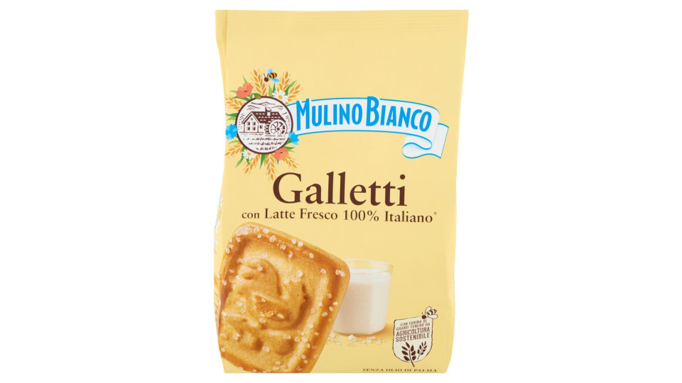 Mulino Bianco Galletti Biscotti con Latte Fresco 100% Italiano 350g