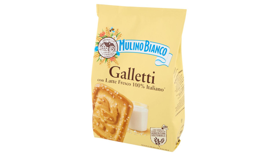 Mulino Bianco Galletti Biscotti con Latte Fresco 100% Italiano 350g