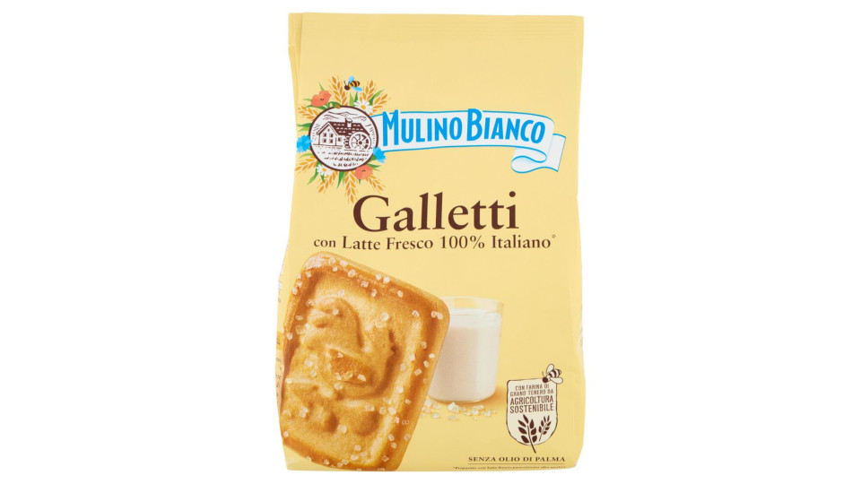 Mulino Bianco Galletti Biscotti con Latte Fresco 100% Italiano 350g