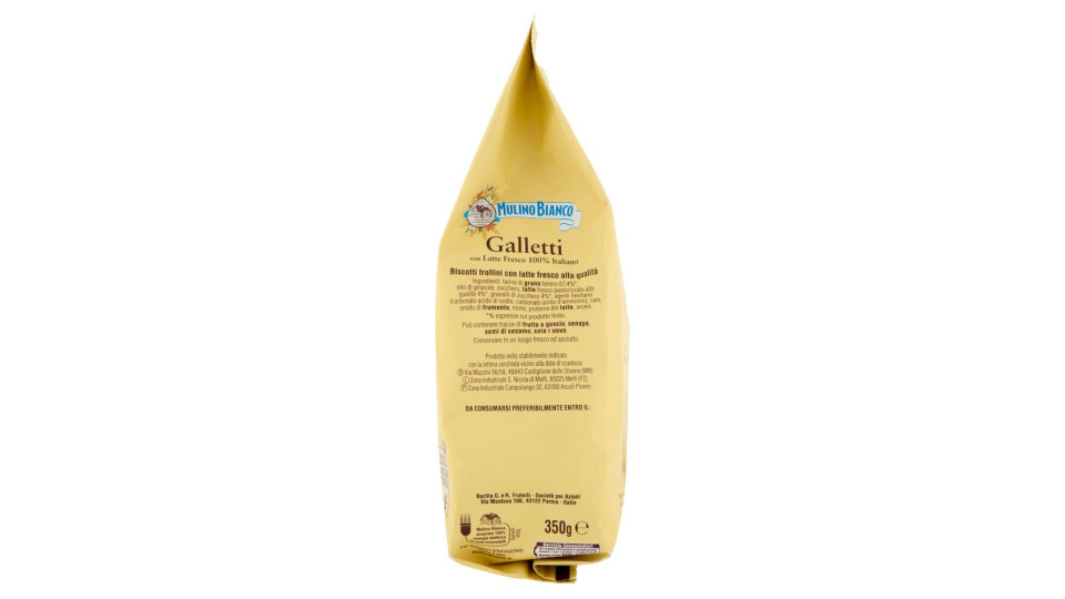 Mulino Bianco Galletti Biscotti con Latte Fresco 100% Italiano 350g