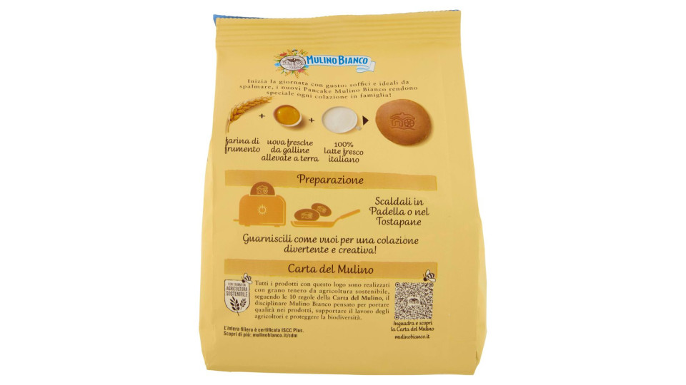 Mulino Bianco Pancake Merenda 100% Latte Fresco Italiano e Farina Sostenibile 8 Porzioni 280g