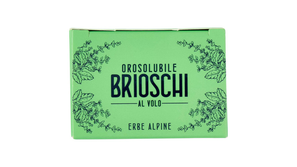Brioschi Orosolubile al Volo Balsamico Gusto di Erbe Alpine 15 x 1 g