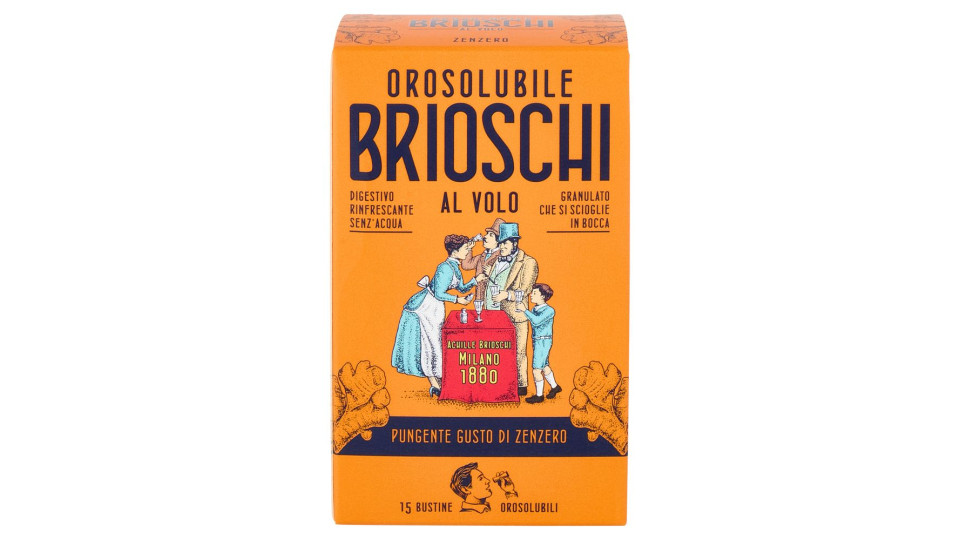 Brioschi Orosolubile al Volo Pungente Gusto di Zenzero 15 x 1 g