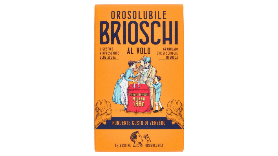 Brioschi Orosolubile al Volo Pungente Gusto di Zenzero 15 x 1 g