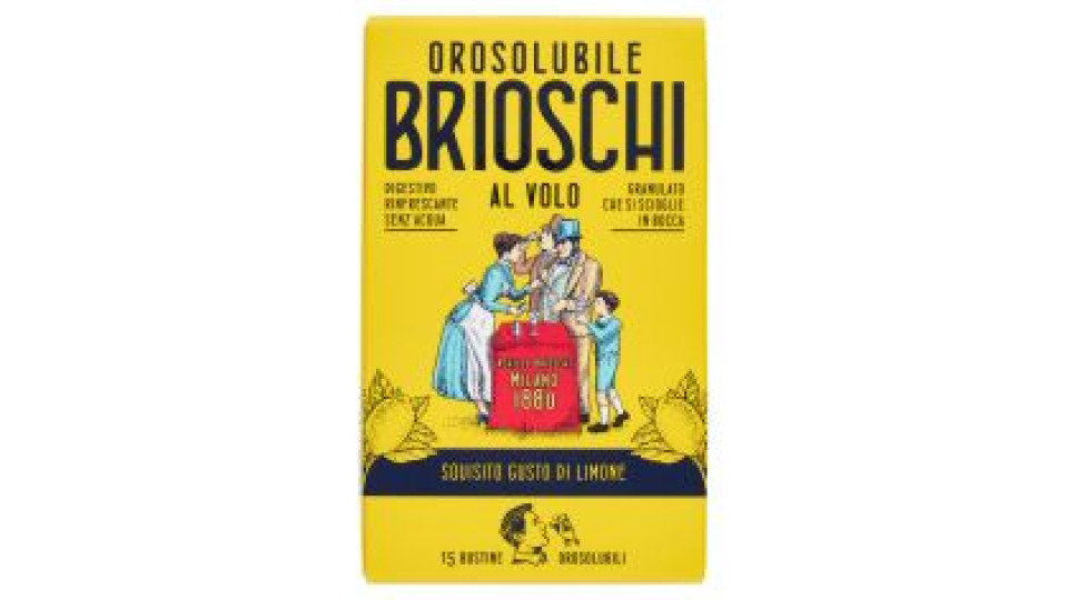 Brioschi Orosolubile al Volo Squisito Gusto di Limone 15 x 1 g