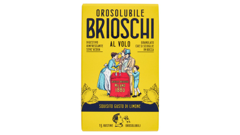 Brioschi Orosolubile al Volo Squisito Gusto di Limone 15 x 1 g