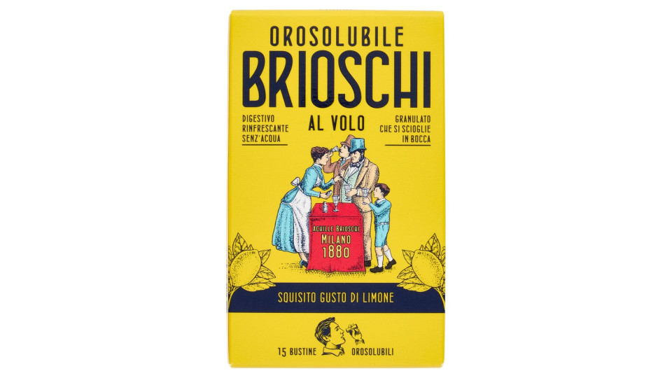 Brioschi Orosolubile al Volo Squisito Gusto di Limone 15 x 1 g