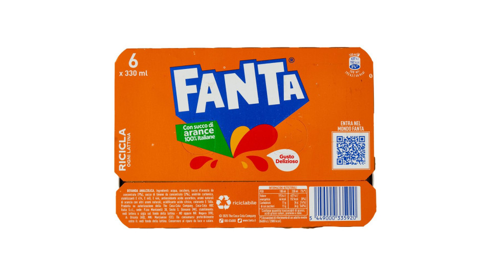 Fanta Lemon Sleek 6 x 33 cl