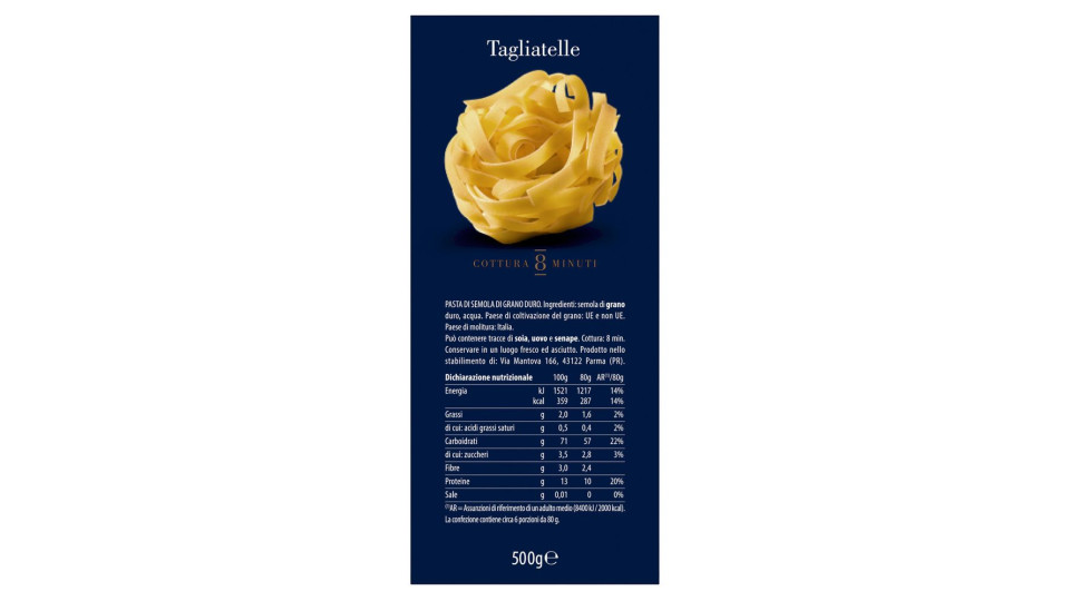 Barilla Pasta Specialità Tagliatelle 500g